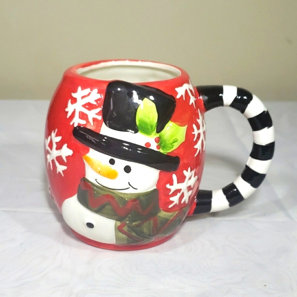 Vintage  Snowman Mugs Set Pal  Collectible Ceramic Cups In Box - Picture 5 of 13